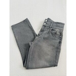 ANN TAYLOR Womens The Straight Crop Gray Denim Jeans 77% Cotton‎ Size 4 MSRP $98